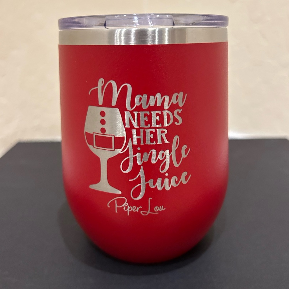 🆕 Holiday Wine Tumbler - “Mama Needs Her Jingle Juice” - NWOT